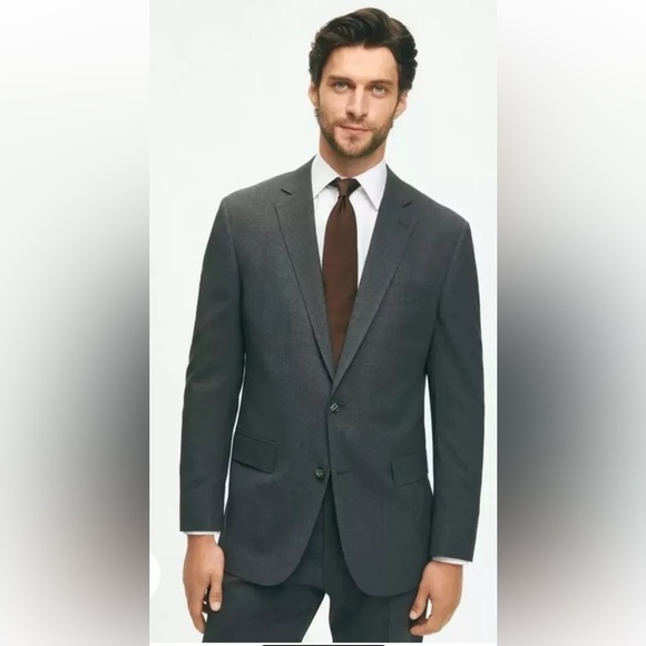 Brooks Brothers 1818 Regent Charcoal Estrato‎ 2-Button 42R Blazer Jacket (BR) - Picture 1 of 7